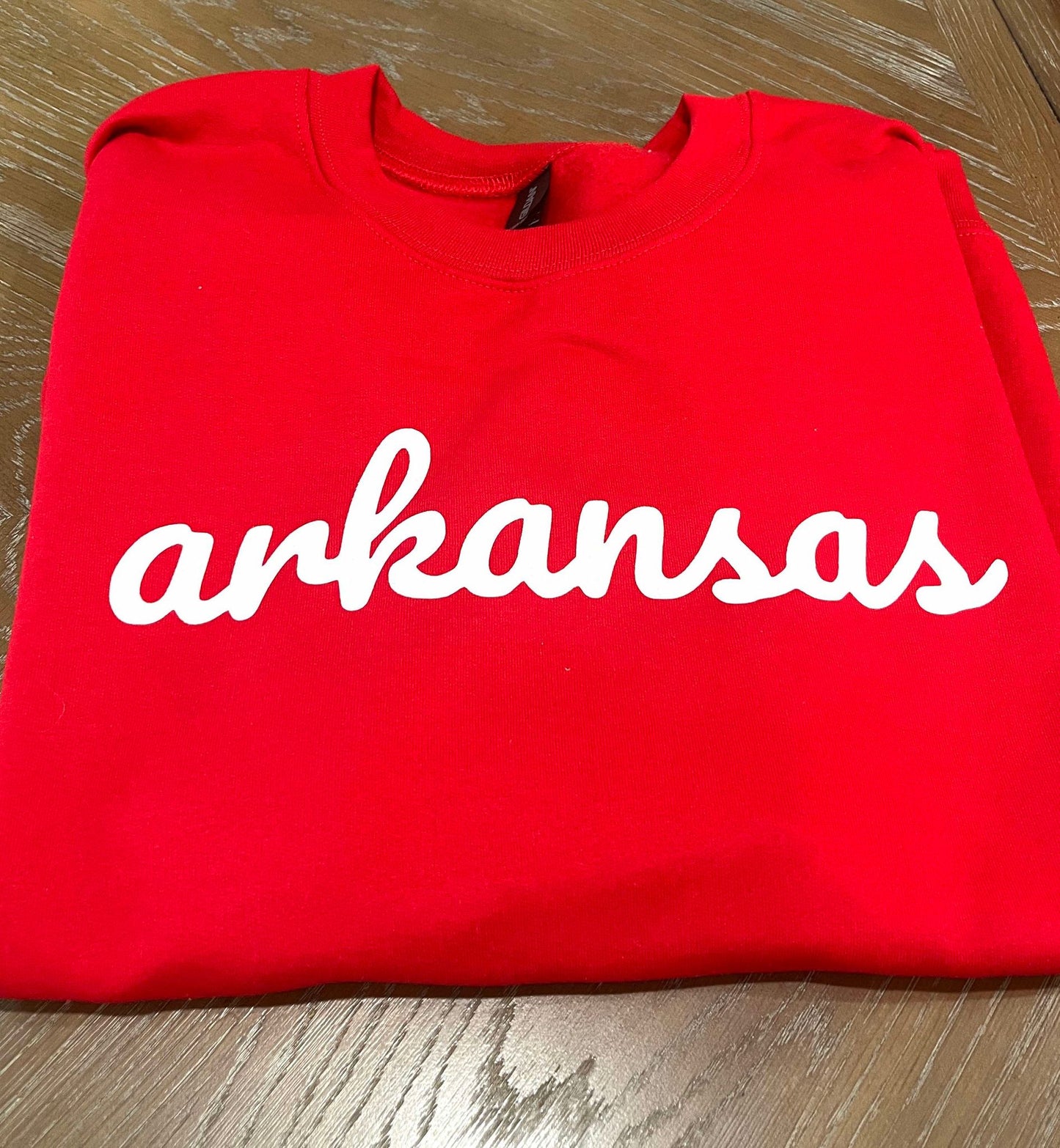 Arkansas Flocked Print Sweatshirt