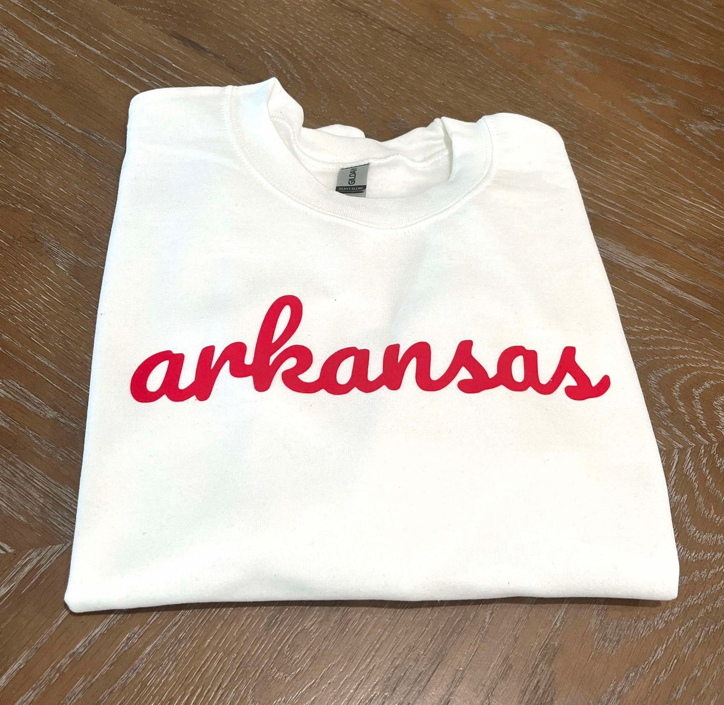 Arkansas Flocked Print Sweatshirt