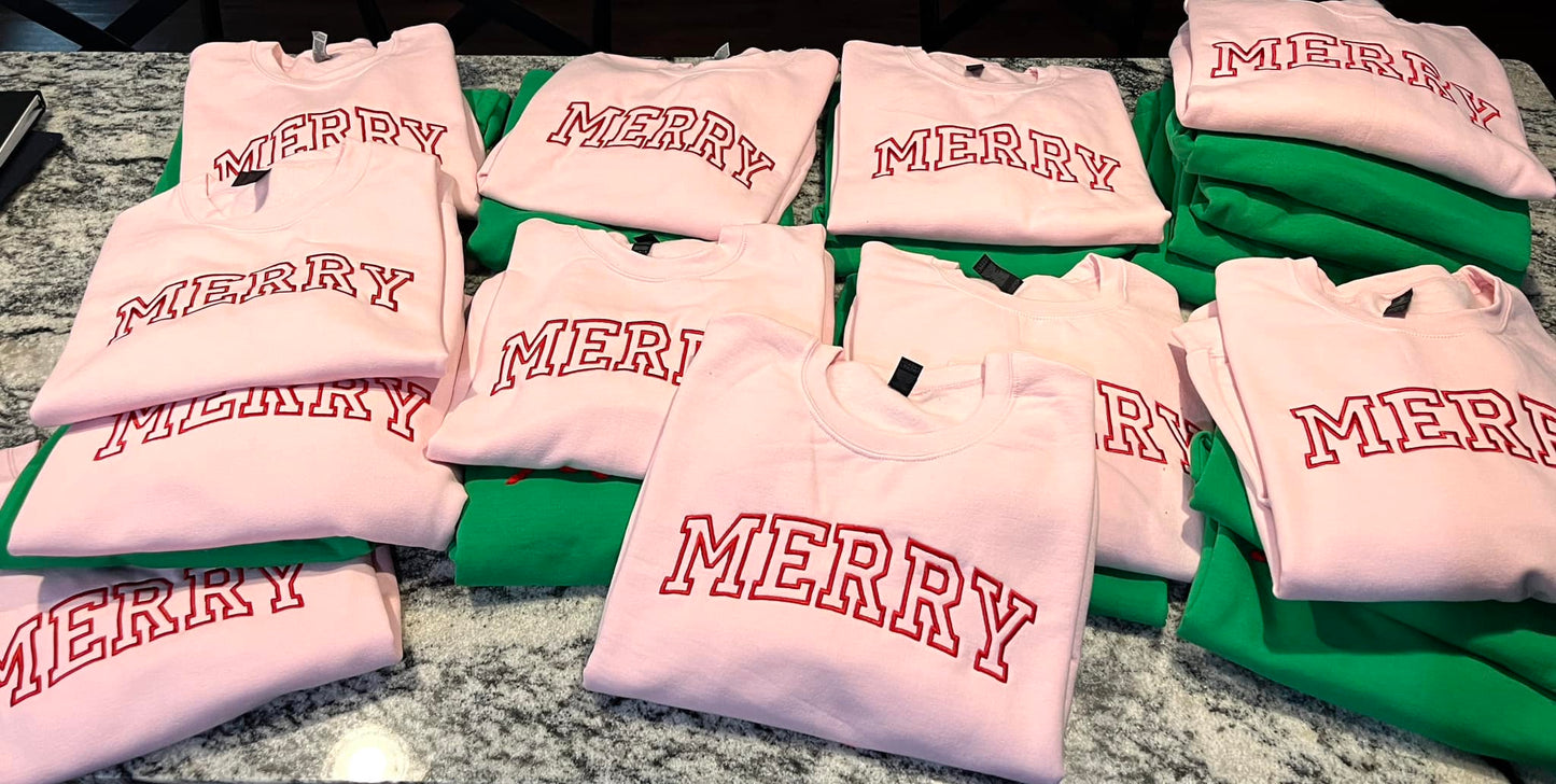 Merry Embroidered Sweatshirt