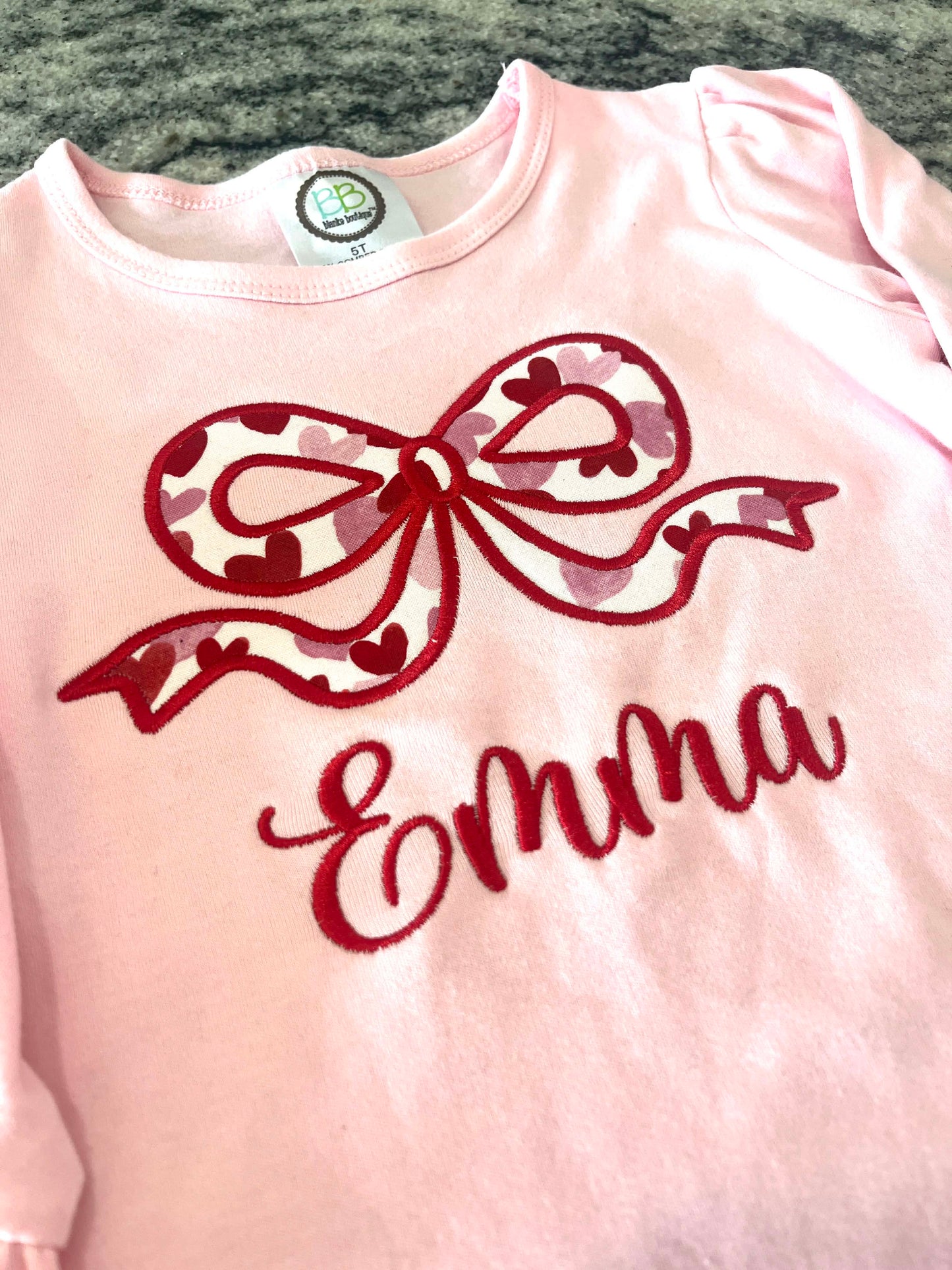 Bow Valentine Girls Shirt