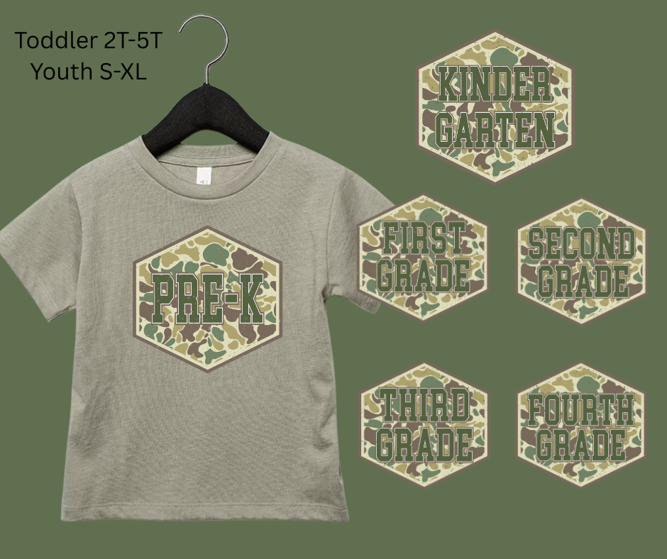 Camo Boy Grade School Shirt