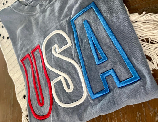 Puff Embroidered USA