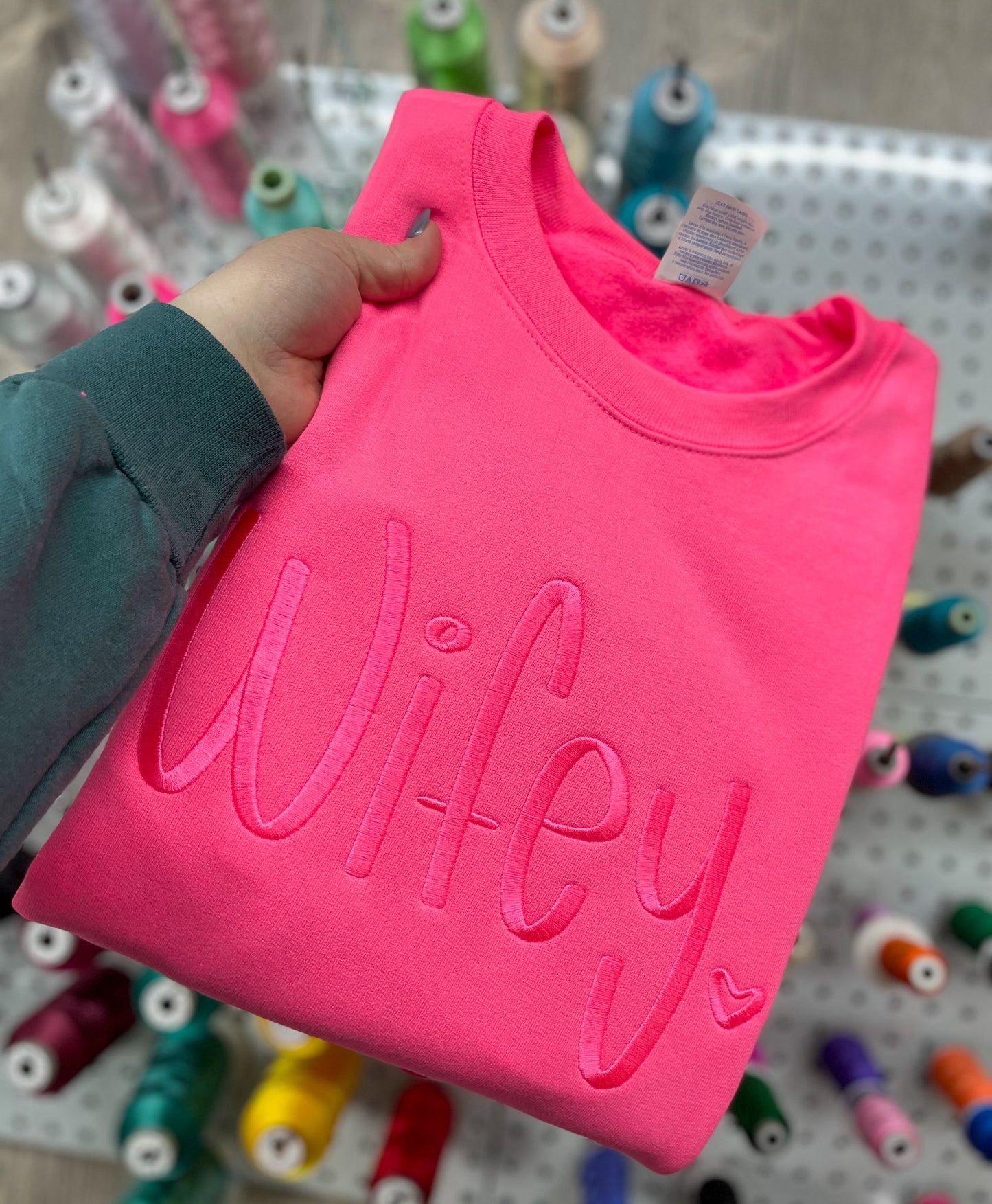Wifey Embroidered Sweatshirt