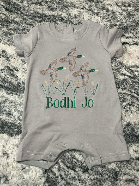 Duck Embroidered Romper