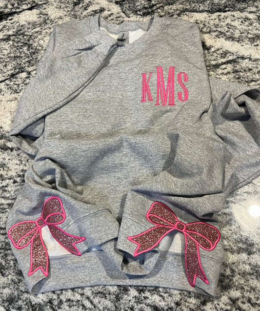 Monogram Side Bow Sweatshirt