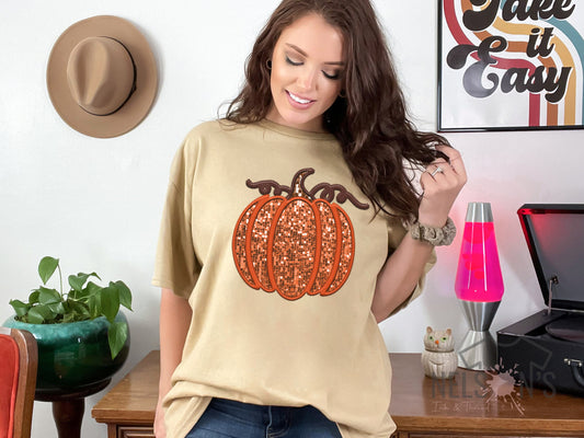 Sequin Pumpkin Shirt