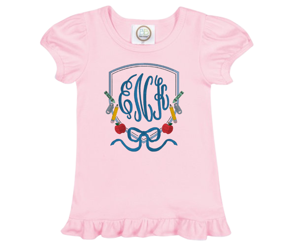 Embroidered Monogram Frame Shirt