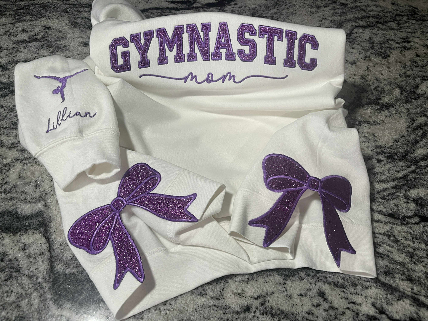 Gymnastic Mom Bow Sweatshirt
