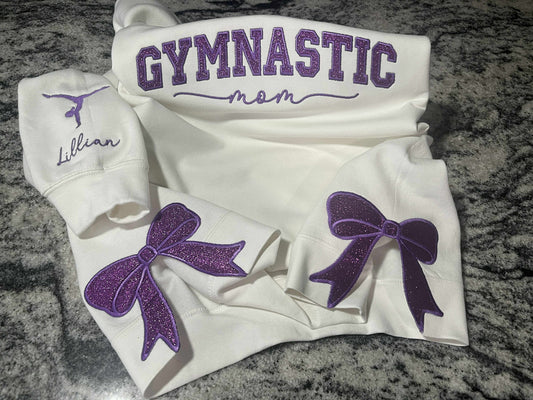 Gymnastic Mom Bow Sweatshirt